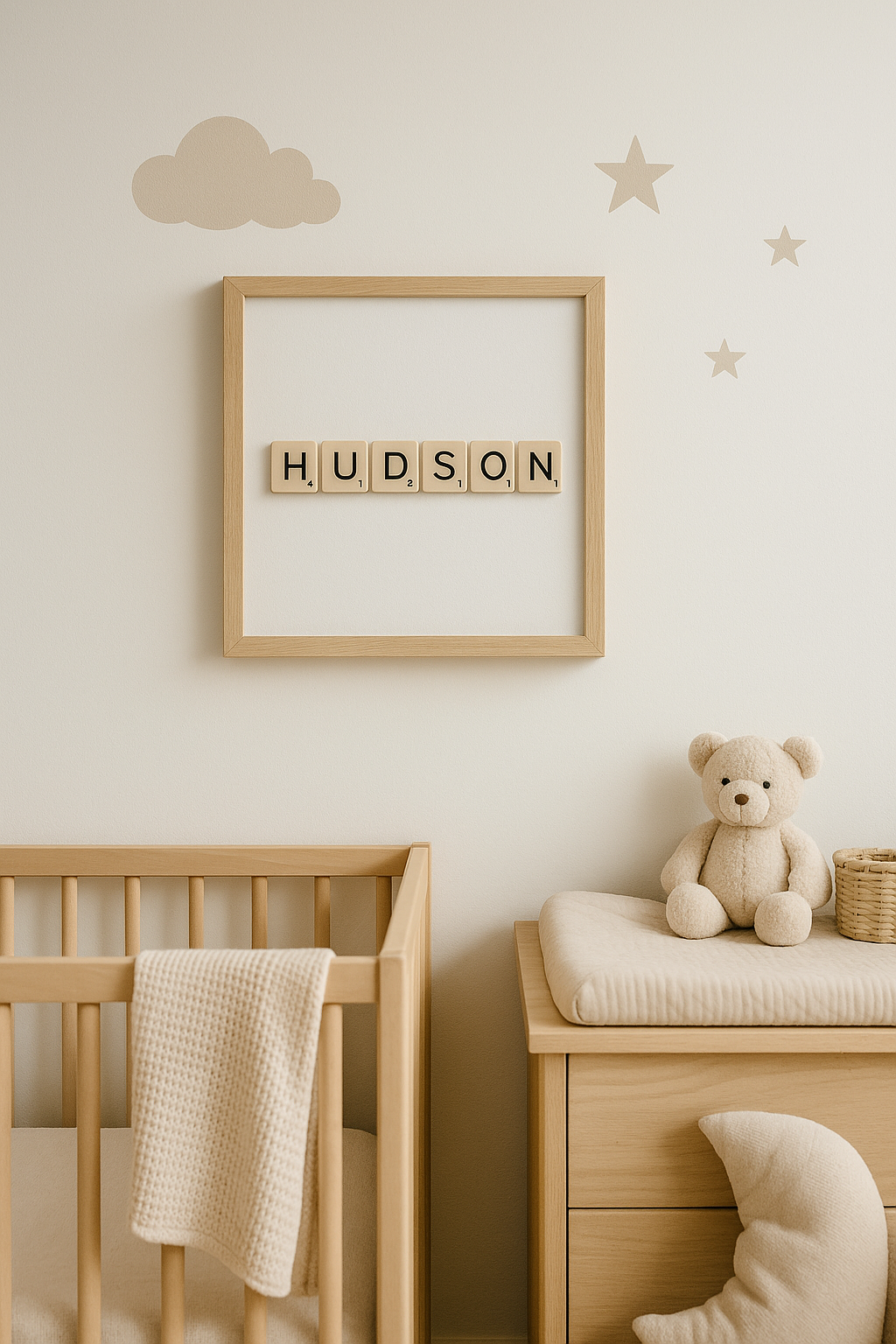Example family names personalised Scrabble print