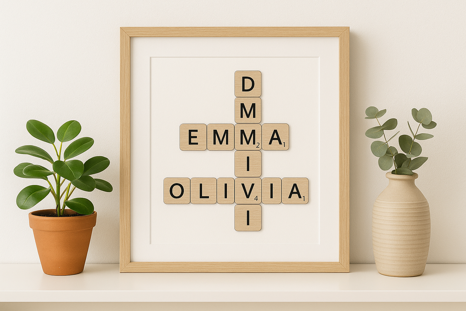 Example anniversary print personalised Scrabble print